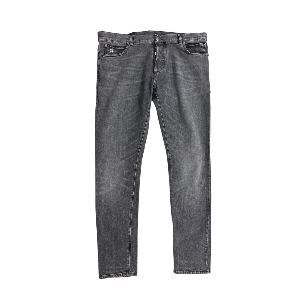 Balmain Paris Men's Slim Fit Jeans Gray Wash Made in Italy Size 36 Authentic